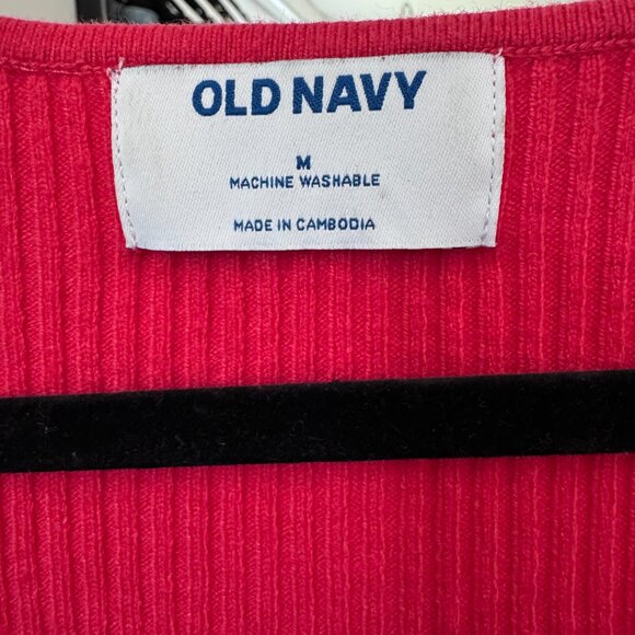 Red Long-Sleeve Ribbed Sweater Old Navy - Picture 4 of 4